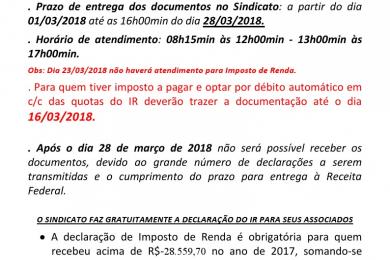IMPOSTO DE RENDA 2018 Foto IMPOSTO DE RENDA 2018